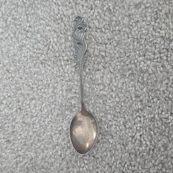 Other - Vintage Silver Plate Scroll Wave Tiny Spoon